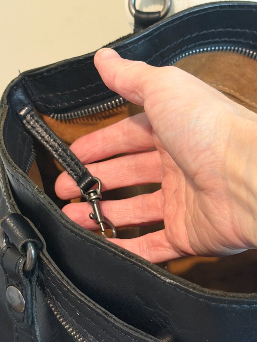 Patricia Nash Black Leather Poppy Satchel Heritage Collection - Picture 12 of 12